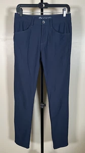 Pantalone Vuori $128 Meta Tg 28x31 Blu Navy Elasticizzato Slim Fit Casual Lavoro Viaggio - Foto 1 di 13