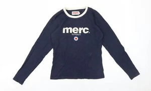 T-shirt donna Merc blu cotone basic taglia S girocollo - Foto 1 di 10