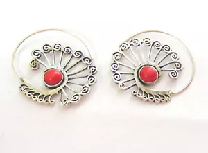 Handmade German Silver Fashion Jewellery Dangler Hook Earrings ER 50 - Picture 1 of 3