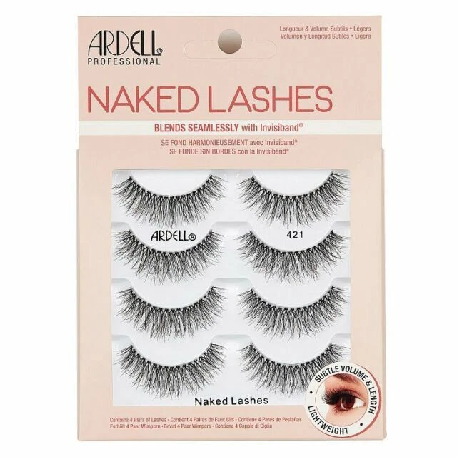 Ardell Strip Lashes Naked Lashes #421, 4 Pairs x 1-Pack