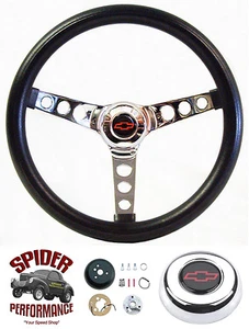 1974-1994 Chevrolet G10 G20 G30 van steering wheel BOWTIE 13 1/2" CLASSIC CHROME - Foto 1 di 11