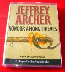 Jeffrey Archer Honour Among Thieves 2-Tape Audio Martin Shaw Political Thriller - Picture 1 of 2