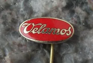 Vintage Velamos Czech Bicycle Motorbike Works Logo Cycle Bike Oval Pin Badge - Picture 1 of 2