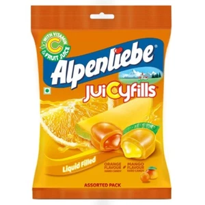 Alpenliebe Juicy fills Assorted Candy Pouch Orange & Mango Flavour - Picture 1 of 16