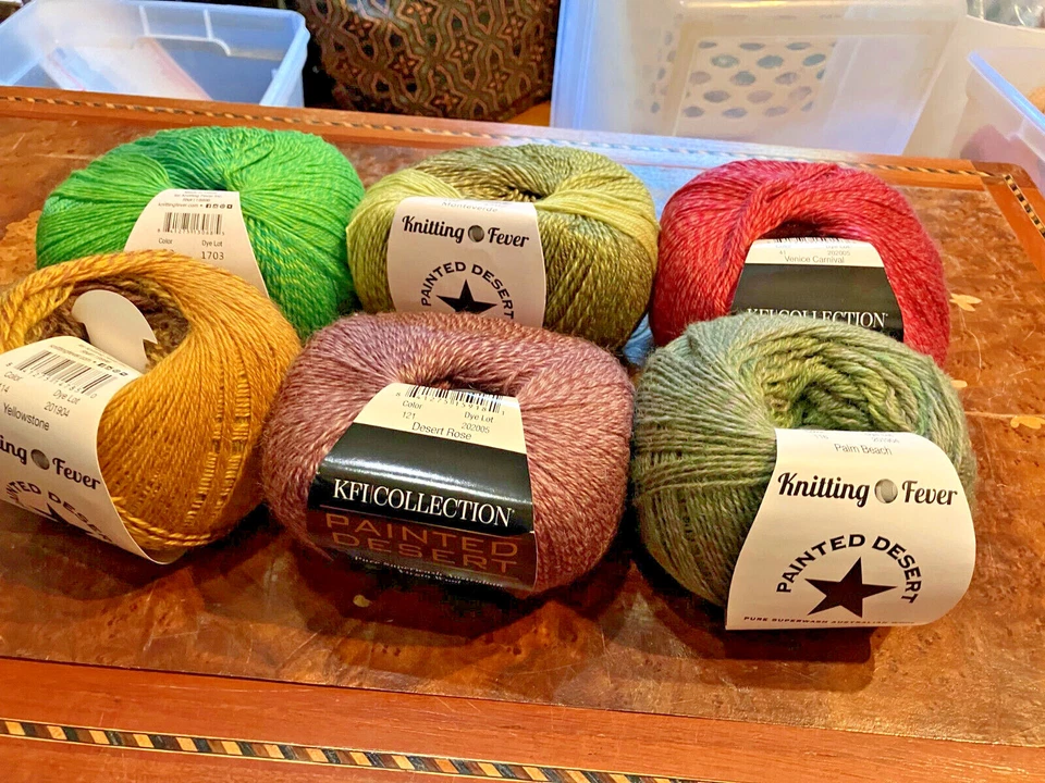 Knitting Fever (KFI) PAINTED DESERT fingering yarn - color choice