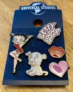 Betty Boop Mini 5 Pin Set Universal Studios Florida Orlando Pudgy Lips Herz - Bild 1 von 2