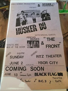 HUSKER DU PUNK ROCK POLE POSTER 1984 RARE BOB MOULD SOUL ASYLUM REPLACEMENTS - Picture 1 of 4