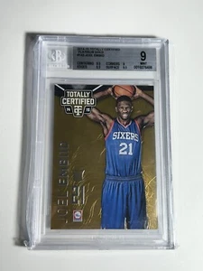 2014-15 Totally Certified Platinum Gold Joel Embiid /10 BGS 9 - Picture 1 of 3