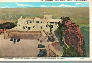 VIntage Postkarte-Cheyenne Lodge, Gipfel von Cheyenne Mnt., Colorado Springs, CO - Bild 1 von 2