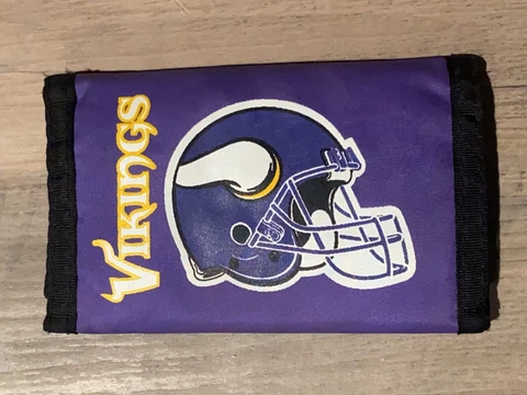 Officially Licensed NFL Minnesota Vikings Nylon Trifold Wallet Cover