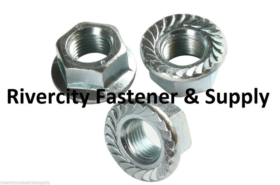 RIVERCITY FASTENER & SUPPLY (100) M6-1.0 Serrated Flange Lock Nut 10.9 Spin Wiz Nuts 6mm x 1.0 M6x1.0