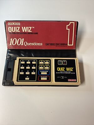 Vintage 1979 Coleco Quiz Wiz w/ Book #1 TESTED, WORKING Excellent Condition