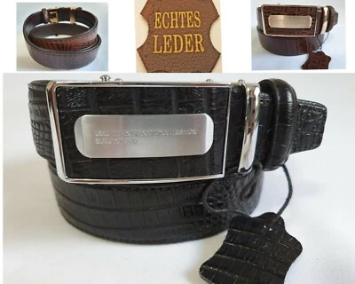 UNOUNOUNO Herren Gürtel echt Leder Automatik Jeansgürtel Anzugsgürtel schwarz braun