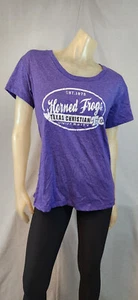 TCU Texas Christian Graphic Purple Crew Short Slv T Shirt Blouse Top XL XLARGE - Picture 1 of 6