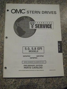 OMC Stern Drives 1995 Parts Catalog 5.0 & 5.8 EFI Models ~ #988205 - Picture 1 of 3