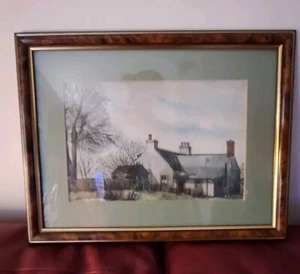 Grabado enmarcado y montado de una casa de campo 46 cm × 36 cm - Imagen 1 de 15