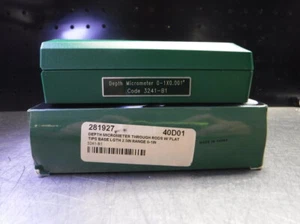 Insize 0-1" Through Rods W/Flat Tips Base Depth Micrometer 3241-B1 (LOC613B) - Picture 1 of 4