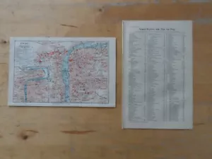 Orig.(1894) Lithographie Stadtplan Prag (mit Namen-Register) (N14) - Bild 1 von 1