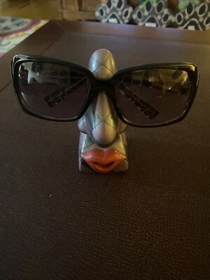 Ellen Tracy ET 300 Black Alligator Rose Lenses Sunglasses - Image 1 of 4