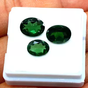 VVS 3 Pezzi Apatite Verde Naturale Alta Qualità 8mm-9mm Ovale Sfaccettato Pietre Preziose Sciolte - Foto 1 di 15