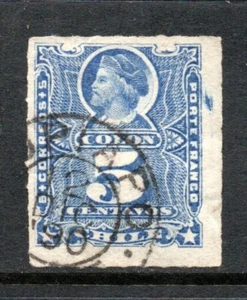 CHILE,  COLON RULETEADO, MATASELLOS DE COPIAPO, 1890  (JUN480 ) - Picture 1 of 1