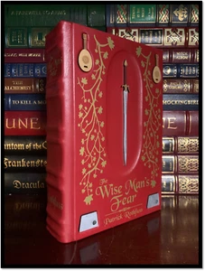Wise Mans Fear by Patrick Rothfuss New Custom Hand Leather Rebound Gift Hardback - Picture 1 of 5