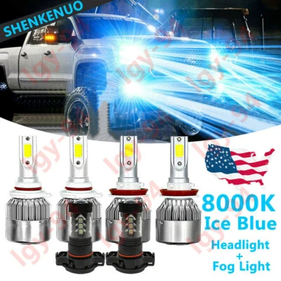 Kit de faros antiniebla altos bajos para GMC Sierra 1500 2500 3500-8000K Foto 1 de 4