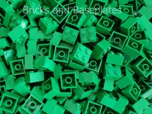 LEGO STEINE 200 x GRÜN 2x2 Pin aus brandneuen Sets in versiegelter Tüte verschickt - Bild 1 von 4