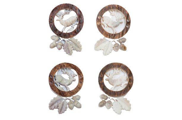 Sewing Buttons | Natural Antler Flatback Fasteners For Crafts, DIY, Clothing - Image 1 of 4