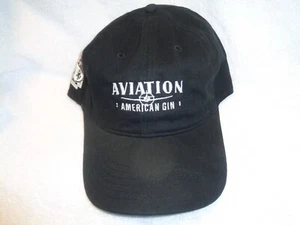 AVIATION AMERICAN GIN HAT / BASEBALL CAP - BLACK - BRAND NEW! - Picture 1 of 5