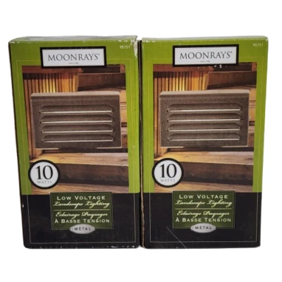 2件装Moonrays 95751低压金属甲板/柱/楼梯灯具黑色 — 第 1/4 张图片