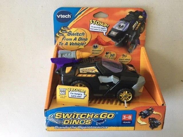 VTECH SWITCH & GO DINOS GRANDO DER GIGANOTOSAURUS NEU DINOSAURIER FAHRZEUG SPIELZEUG - Bild 1 von 1