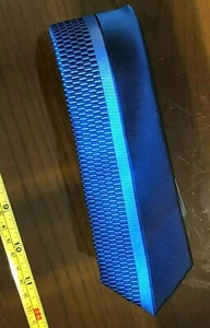 Krawatte CITY Blau Formell Smart Mode Krawatte Blau Schlitz Stil Benetti Italienisch Neu - Bild 1 von 5