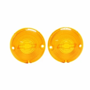 New Pair Of Amber Parking Light Lens W Bowtie Trim Parts Fits Bel Air A1484 - Picture 1 of 3