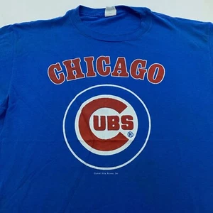 vintage 80s CHICAGO CUBS T-Shirt M/L baseball mlb soft thin - Picture 1 of 7