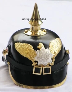 German PickelhaubeI Imperial Prussian Helmet Brass Halloween & Christmas Gift - Picture 1 of 2