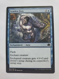 MTG Magic The Gathering Card Leaden Fists Enchantment Aura Blue Dominaria Remast - Picture 1 of 2