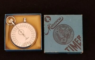 CRONÓMETRO BOLSILLO MINERVA VINTAGE CON CAJA FUNCIONA Foto 1 de 4