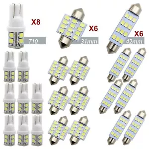 Combo de 20 piezas de bombillas LED interiores de coche cúpula mapa puerta matrícula para Toyota - Imagen 1 de 14