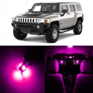 9 x Pink LED Interior Light Package For 2006 - 2010 Hummer H3 + PRY TOOL - Foto 1 di 1
