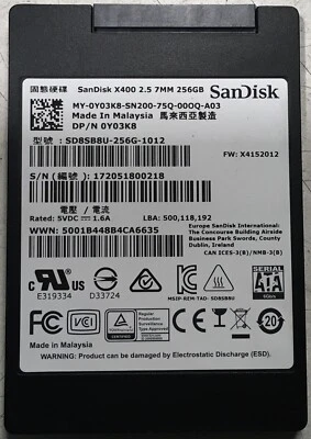 SanDisk SSD X400 SATA 2.5" 256GB - Image 1 of 2