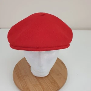 Kangol Beret Cap Modelaine Women One Size Red 100% Virgin Wool Beret Vintage - Picture 1 of 9