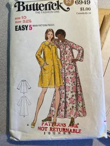 Vintage Butterick Schnittmuster 6949 - Misses’ Robe (Zuschnitt auf Größe 10) - Bild 1 von 1