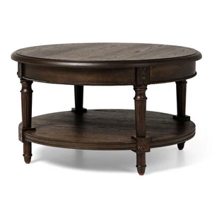 Maven Lane Pullman Traditional Wooden Coffee Table, Antiqued Brown Finish (Used) - Picture 1 of 6