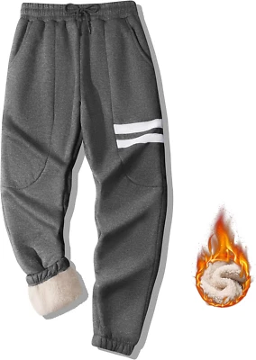 Zitysport Pantalon De Jogging Pour Hommes Doublé Chaud Pantalon De Sport Avec Po - Photo 1/4