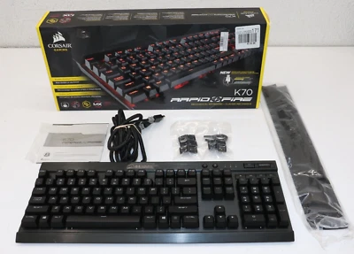 CORSAIR K70 RGB Rapidfire Cherry MX Speed Mechanical Gaming Keyboard - Image 1 of 4