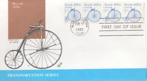 1982 FDC - Scott # 1901 - Bobina de bicicleta - Spectrum Cachet - Imagen 1 de 1