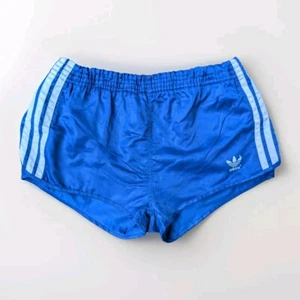 ADIDAS Sprinter Glanz Nylon Shorts D5 Sprinter Sport Vintage blau Fußball Gym - Bild 1 von 24