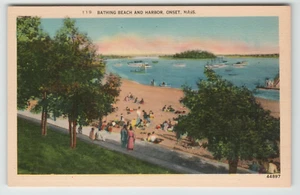 AK Der Badestrand und Hafen in Onset, MA. - Bild 1 von 2
