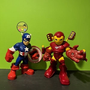Figura de acción suelta Hasbro Super Hero Squad Capitán América y Iron Man 12 pulgadas - Imagen 1 de 9